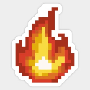 Pixel art - Flame blue version Sticker